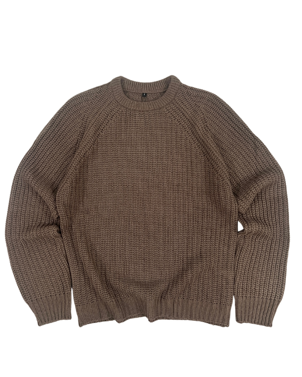 Producto - sweater cuello redondo tejido choco