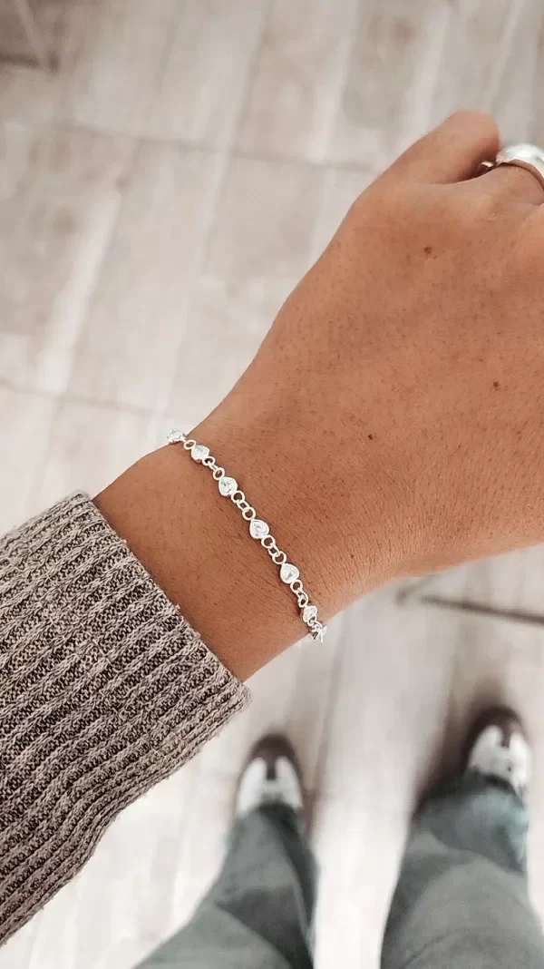 Producto - Pulsera susy corazón cubic int ACERO BLANCO