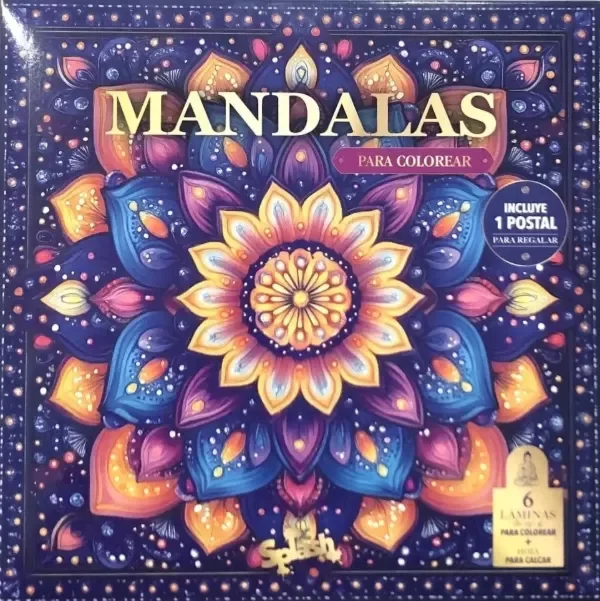 Producto - Laminas Para Colorear Y Calcar Mandalas + Postal