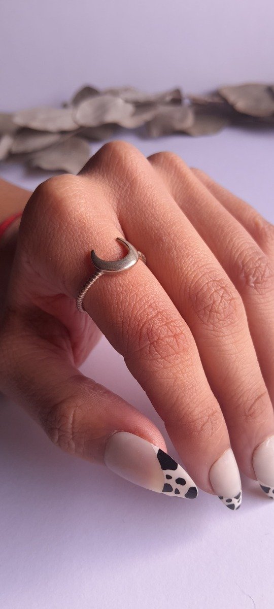 Producto - Anillo plata luna