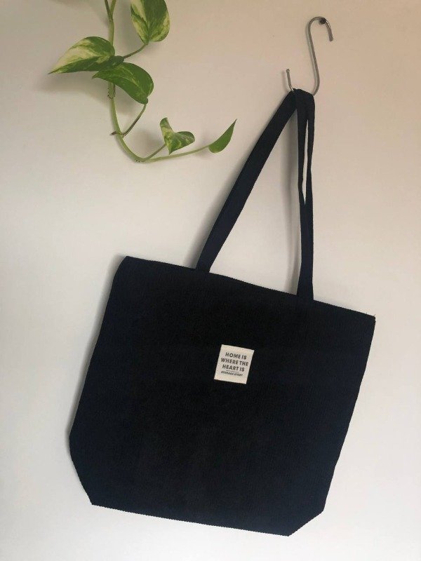 Producto - Tote corderoy negra