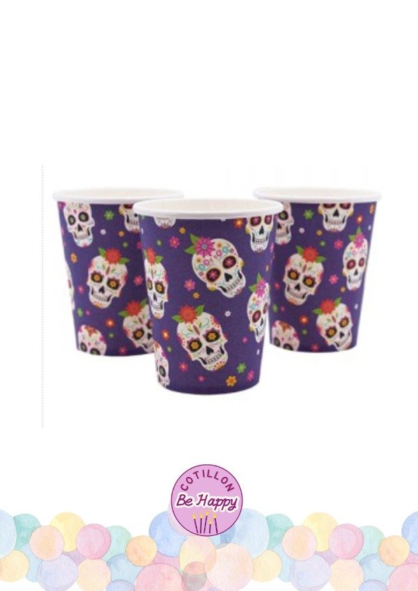 Producto - Vaso Calavera Mexicana x6un