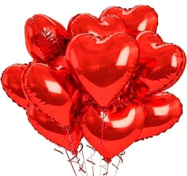 Producto - 10 globos Corazon metalizados grandes