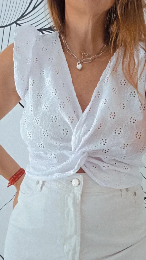 Producto - Top Margarita blanco