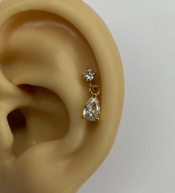 Producto - Labret rosca interna con colgante dorado