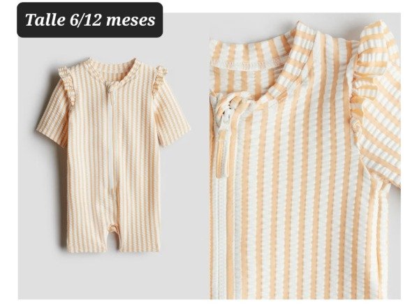 Producto - Traje de baño entero HyM talle 6/12 meses rayado
