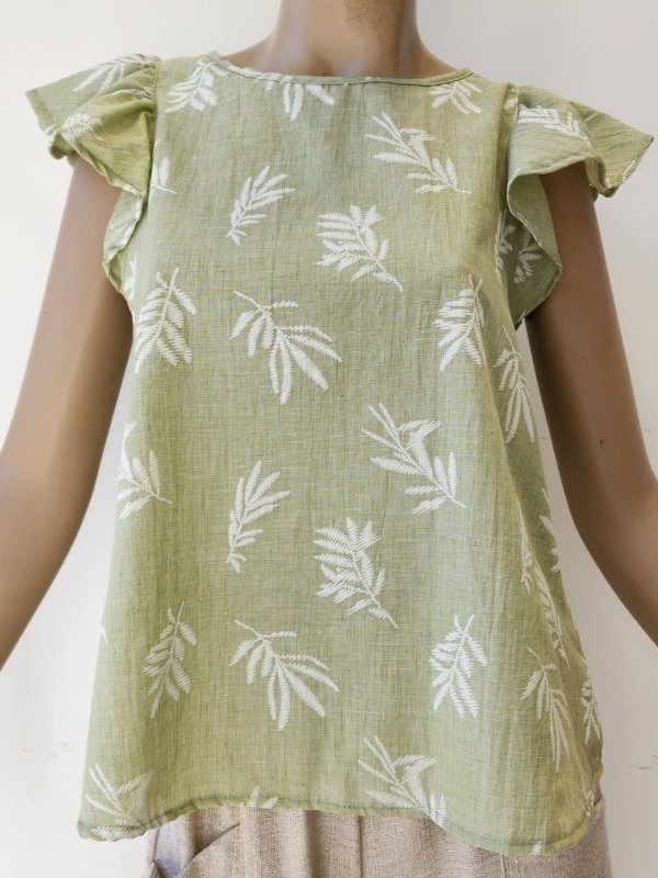 Producto - Musculosa Con Volado Greta Bordado (Art. 5884)