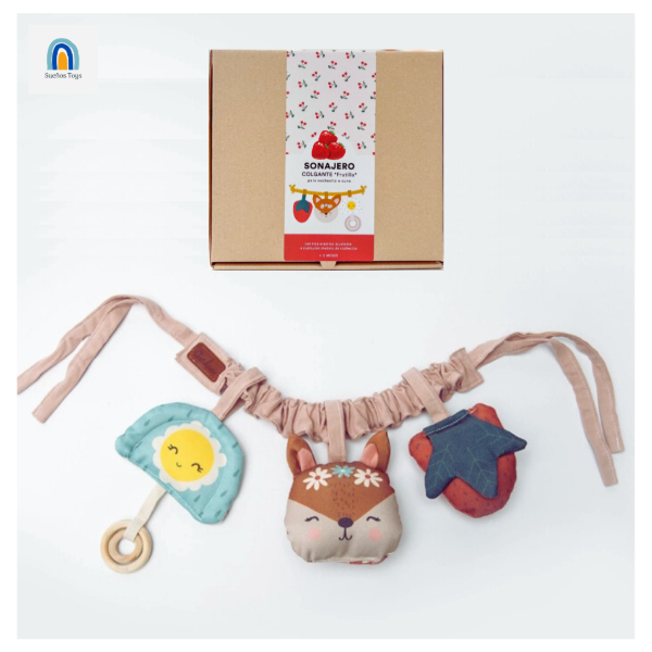 Producto - Sonajeros Barral Cuna o Cochecito FRUTILLA