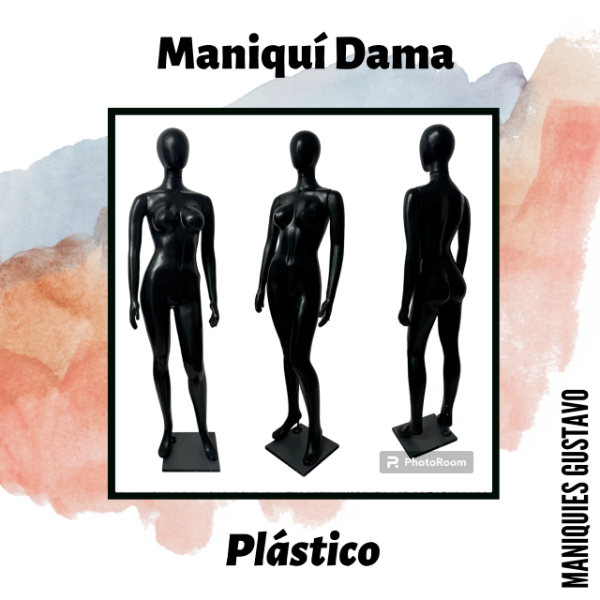 Producto - Maniquí dama plástico en blanco y negro - 2