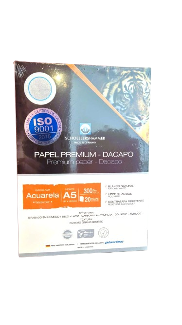 Producto - BLOCK PLANTEC PARA DIBUJO EMBLOCADO 300 GR. RUGOSO A5 X20 HJ