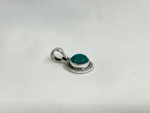 Producto - Dije de plata con piedra TURQUESA