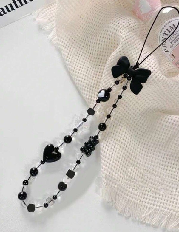 Producto - Phone strap black cute