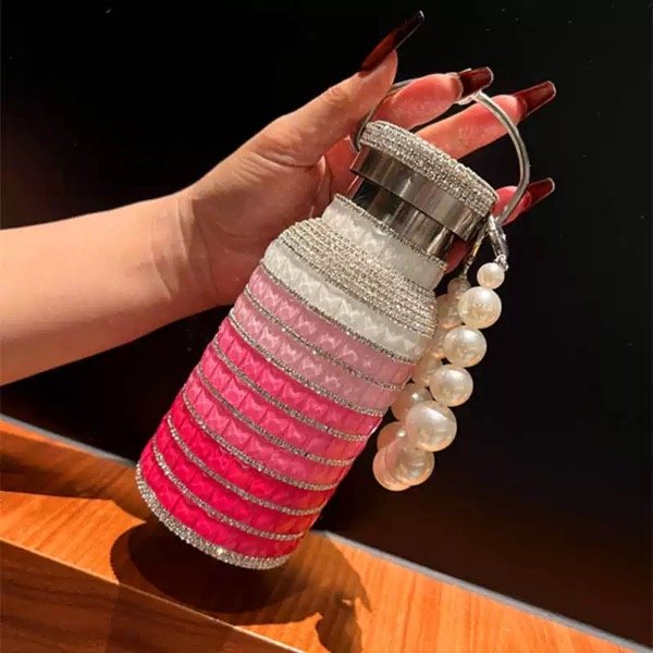 Producto - Botella Strass con perlas surtido (2tamaños)