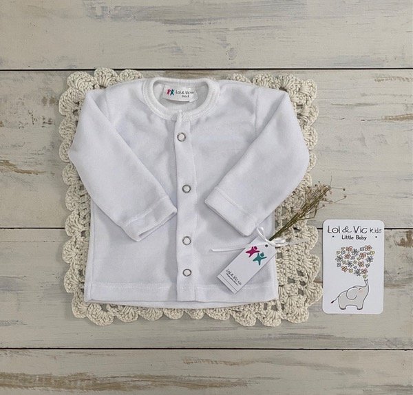 Producto - Saquito plush blanco (bebé)