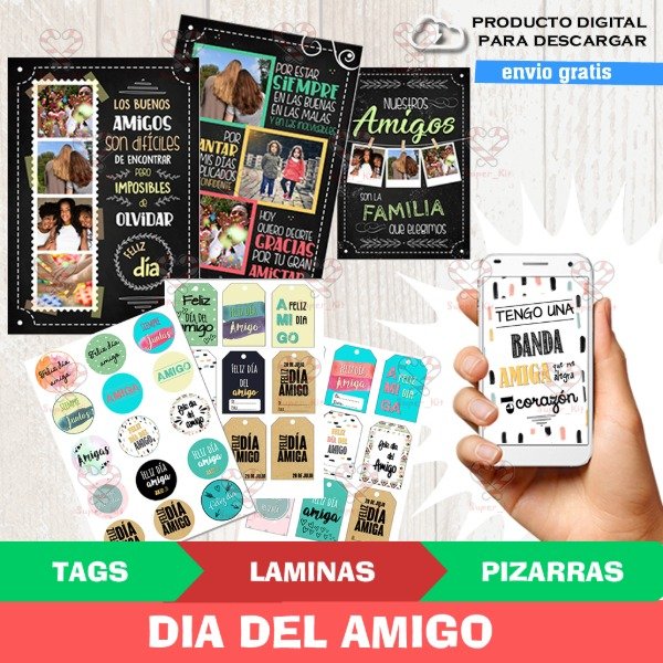 Producto - Kit Imprimible Pizarras Dia Del Amigo