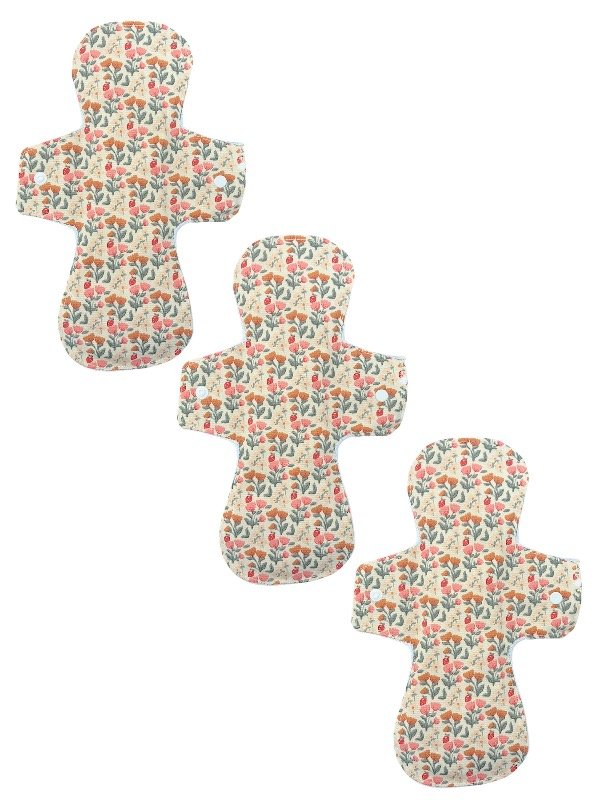 Producto - Pack de tres toallitas nocturnas - Flores