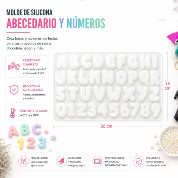 Producto - MOLDE SILICONA LERTA Y NUMERO REDONDO GRANDE REDONDAS