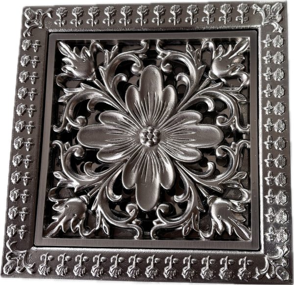 Producto - Rejilla 12x12 FLOR Niquel