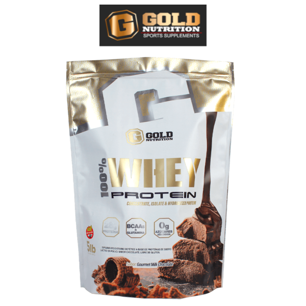Producto - 100 WHEY PROTEIN x 2,26kgs - GOLD NUTRITION