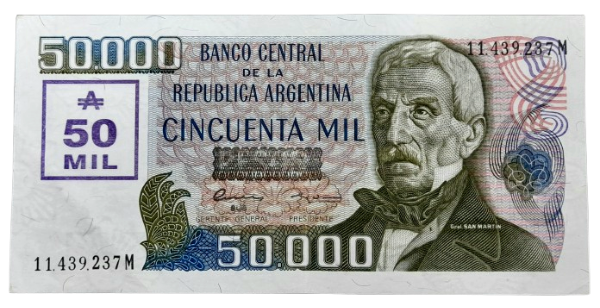 Producto - 50.000 Australes Transitorio Bott.2884 XF++ Difícil!!