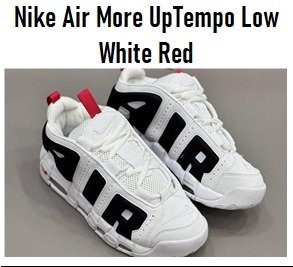 Producto - Nike Air More UpTempo Low White Red