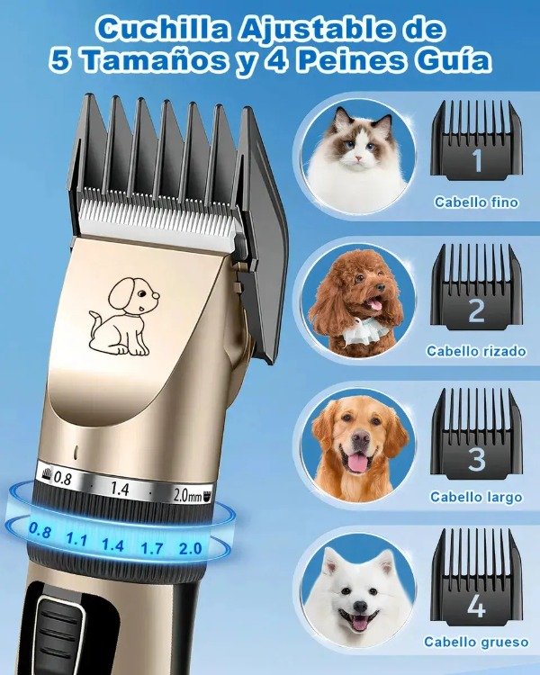 Producto - Maquina Cortadora De Pelo Para Mascotas Recargable USB Inalámbrica - 5