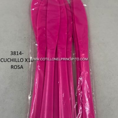 Producto - Cuchillo Plástico Rosa x10