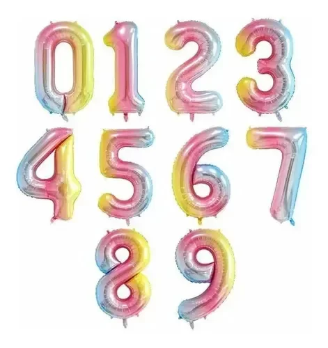 Producto - Globos números metalizados 16 pulgadas 40 cm - 2