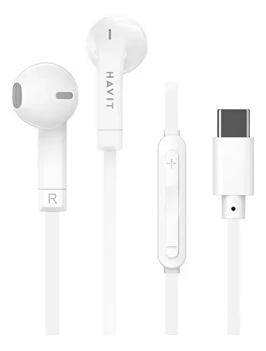 Producto - AURICULARES CON CABLE TIPO C HAVIT E336C BLANCO