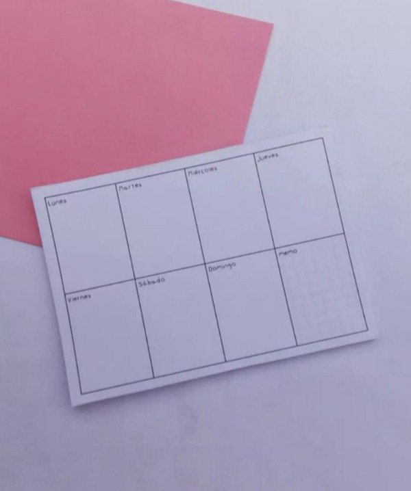 Producto - Pad Semanal Minimalista