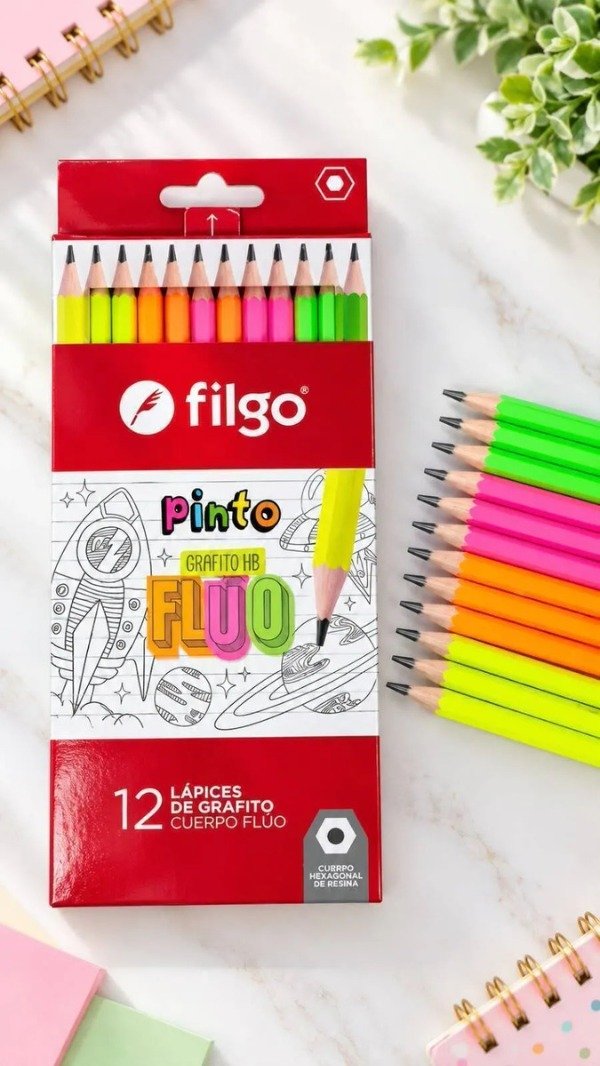 Producto - Lapiz Negro Filgo X 12 HB Fluo PN101 C12 HBF - 0