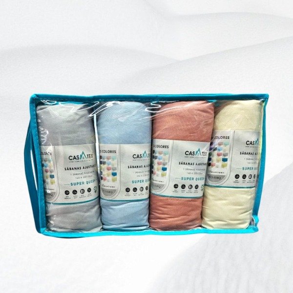 Producto - Línea Alma !! Sabanas ajustables pack x 4 Casatex twin