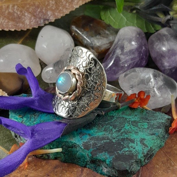 Producto - Anillo de Alpaca con piedra Luna natural - 1