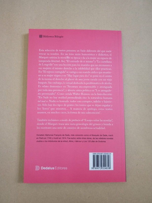 Producto - El cornudo de sí mismo y otros cuentos - Marqués De Sade - Dedalus 2022 - 1