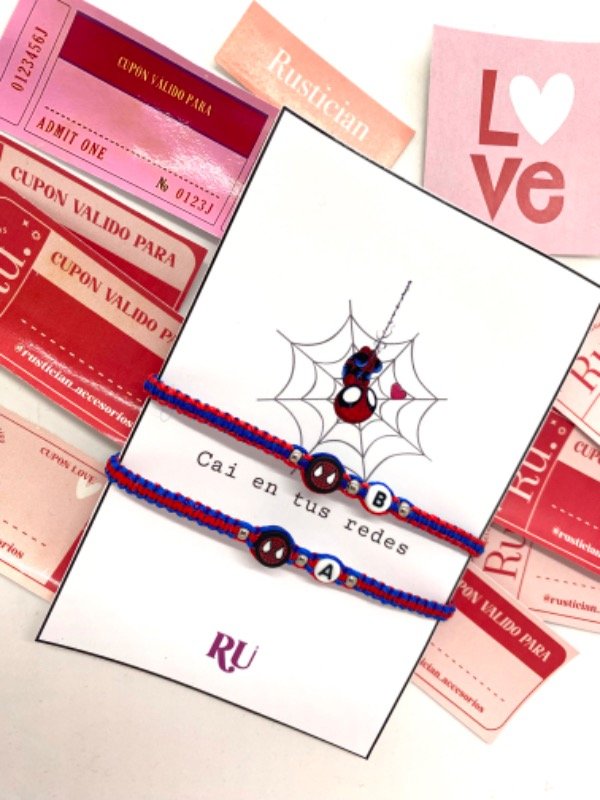 Producto - Pulseras Spiderman (con iniciales)
