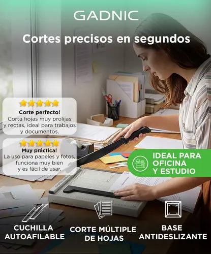 Producto - Guillotina Papel Palanca Corte Preciso Cuchilla Acero -Gadnic GPA4 (LIBRE006) - 1