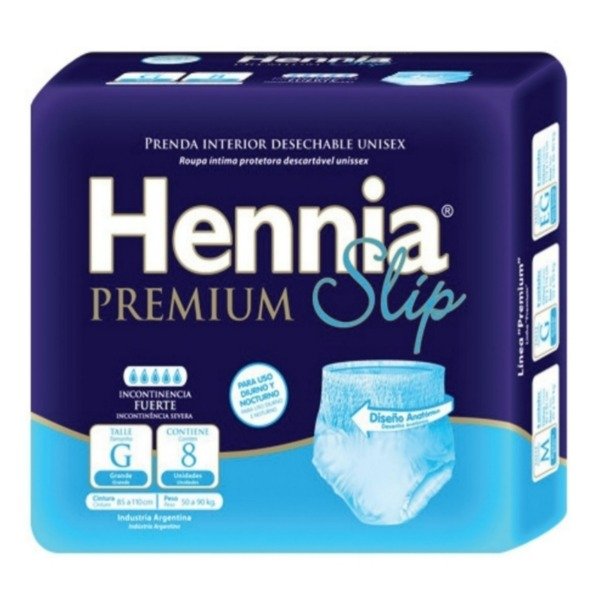 Producto - Ropa Interior Descartable Hennia Premium Slip Talle G 8u