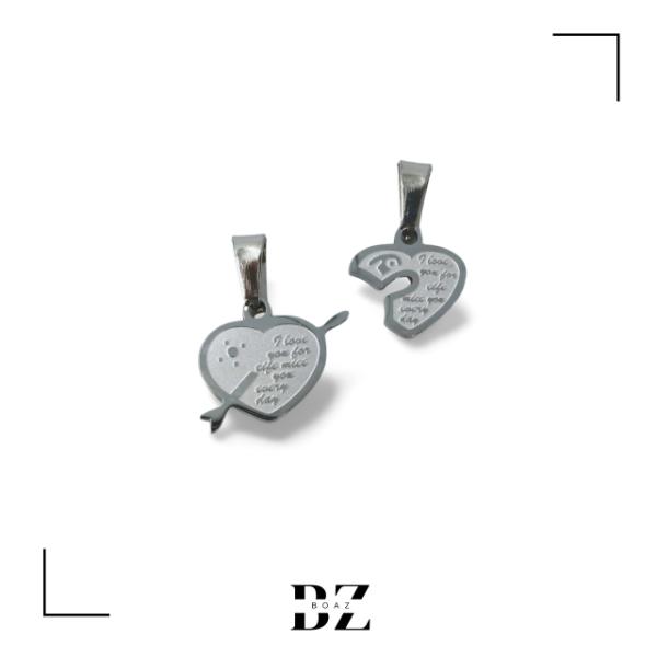 Producto - DIJE ACERO CORAZON CON FRASE X PCS - 1430-15