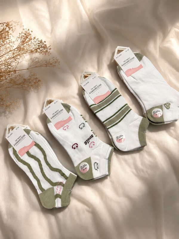 Producto - Medias x3 (verde y blancas)