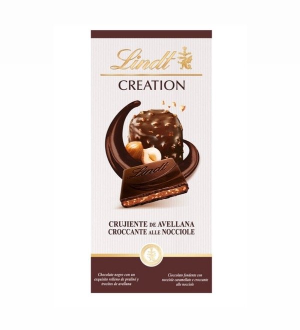 Producto - LINDT CREATION relleno de crujiente de avellana tableta 150 gr