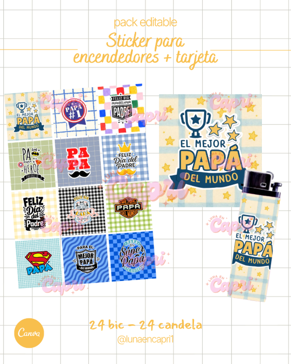 Producto - Stickers para Encendedores Día del Padre