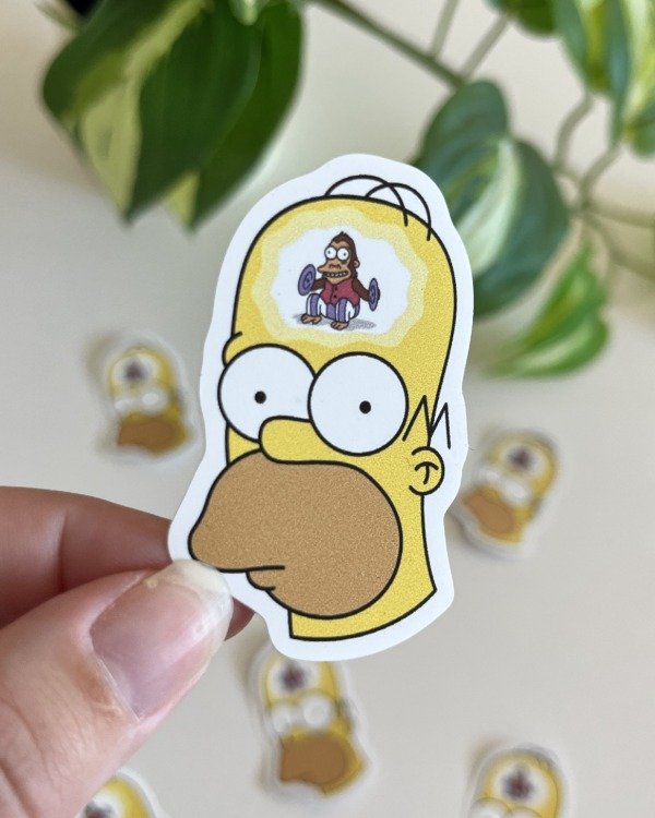 Producto - Sticker Blanco UV - Homero Mono