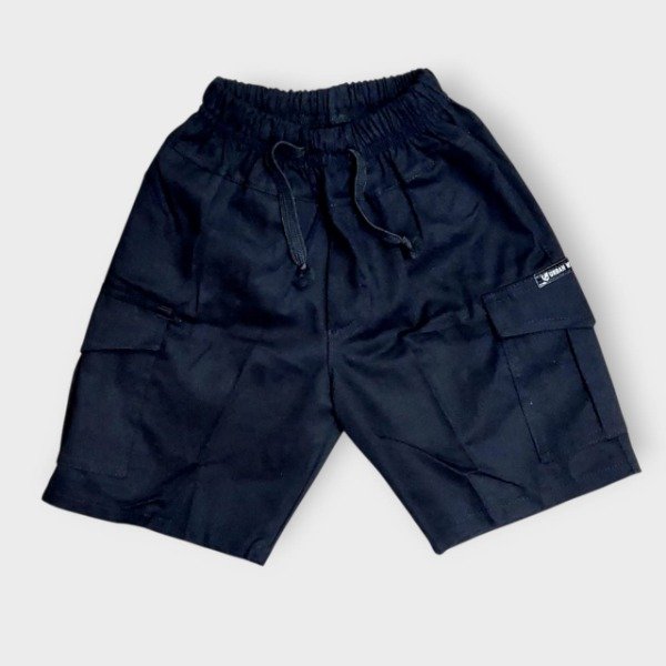 Producto - Bermuda Cargo de Gabardina de Niño Gris T14