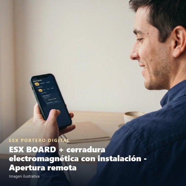 Producto - ESX BOARD + cerradura electromagnética con instalación - Apertura remota - 1