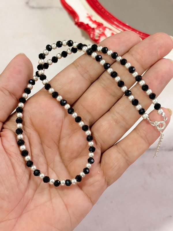 Producto - Choker cristales negro 45cm - 1