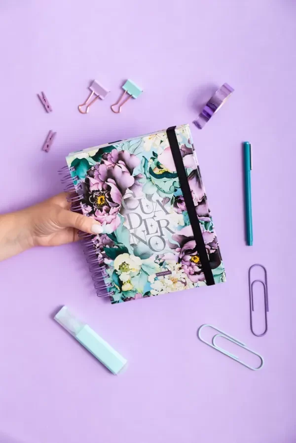 Producto - Cuaderno A5 - Floral Hojas Removibles