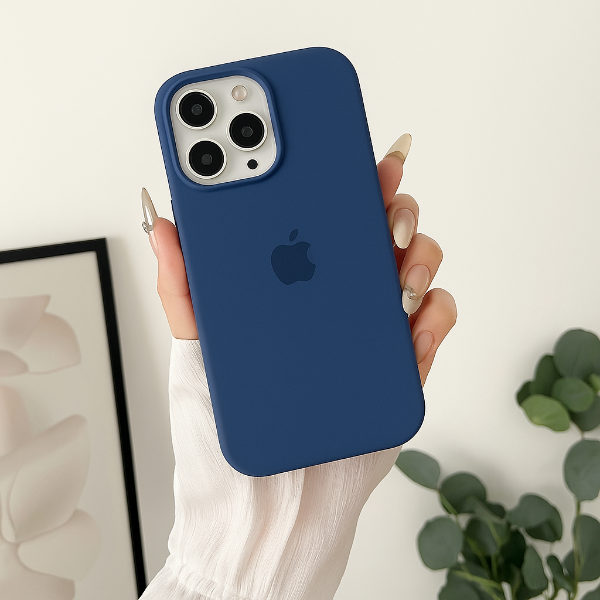 Producto - FUNDA SILICONA IPH COLOR AZUL MARINO
