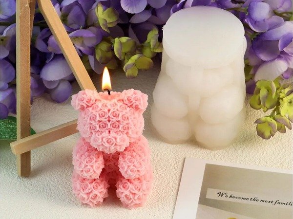 Producto - Molde osito con rosas modelo 2