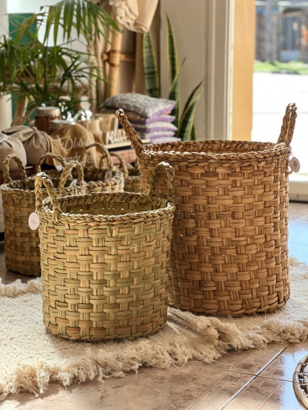 Producto - CESTO JUNCO REDONDO CON MANIJA