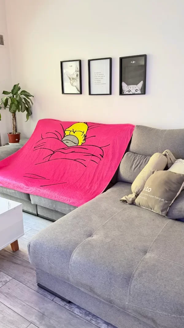 Producto - MANTA POLAR SOFT HOMERO DURMIENDO